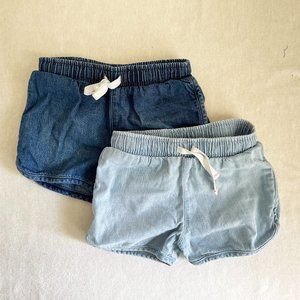 Cat & Jack Toddler Girls' Woven Pull-On Shorts 2pc 2T